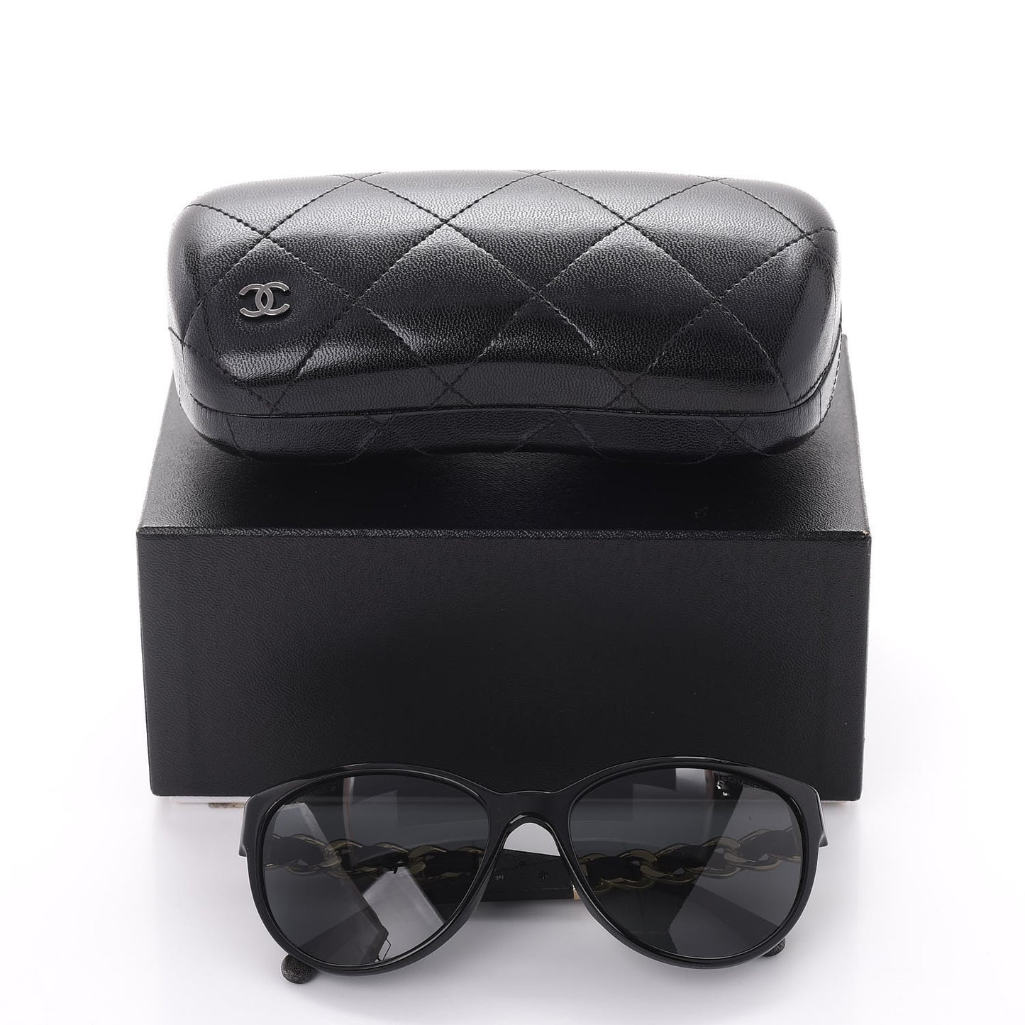 CC Chain Sunglasses 5215Q Black