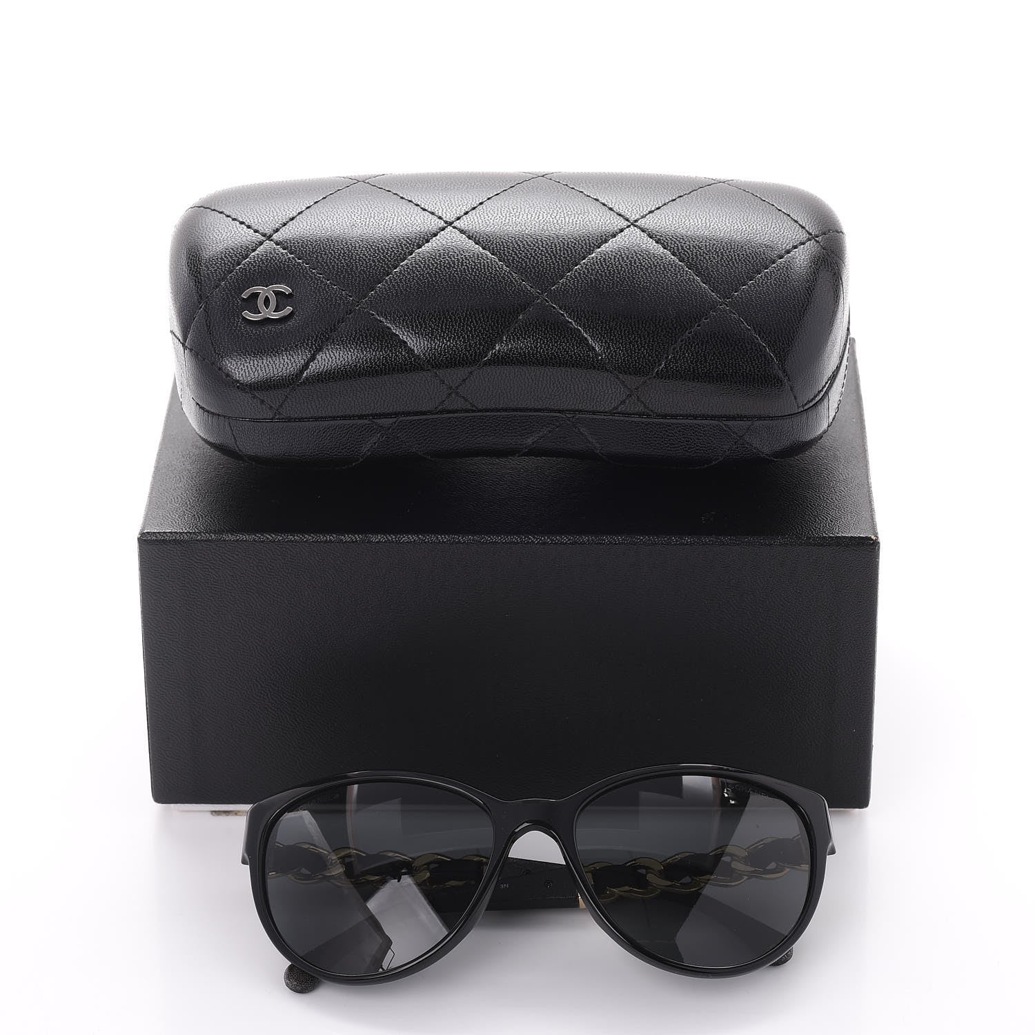 Chanel CC Chain Sunglasses 5215Q Black 10 of 10