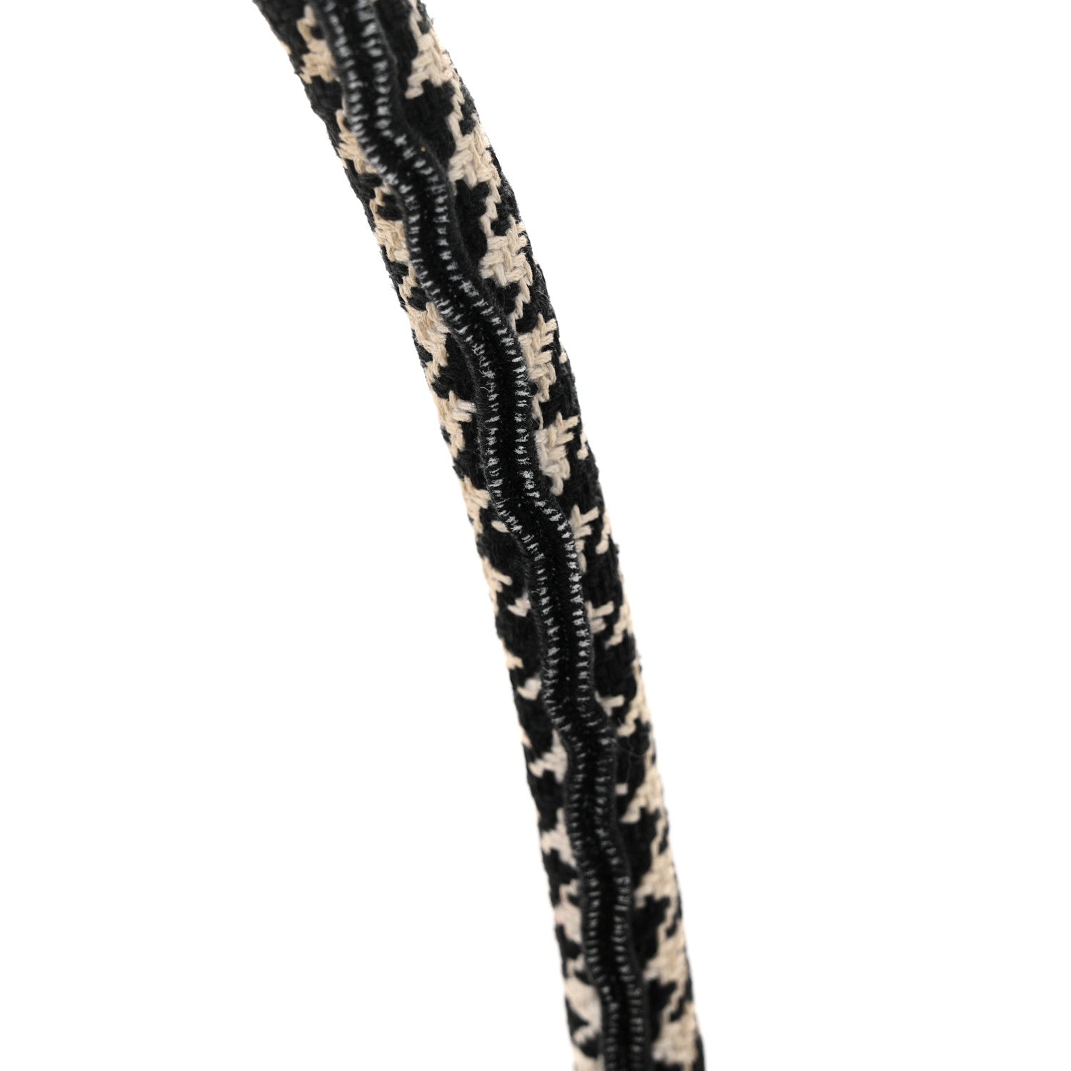 Christian Dior Canvas Houndstooth Embroidered Medium Book Tote Black White 22 of 27