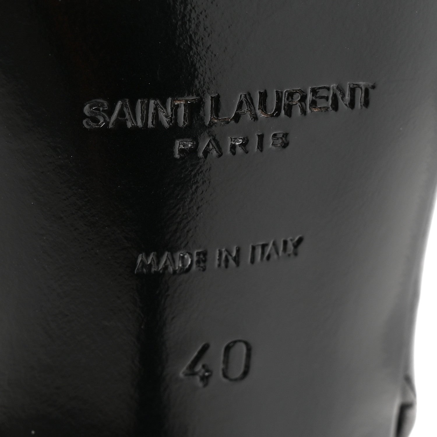 Saint Laurent Calfskin Gippy 110mm Sandals  40 Black 7 of 9