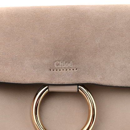 Chloe Suede Calfskin Small Faye Shoulder Bag Motty Grey 18 of 18