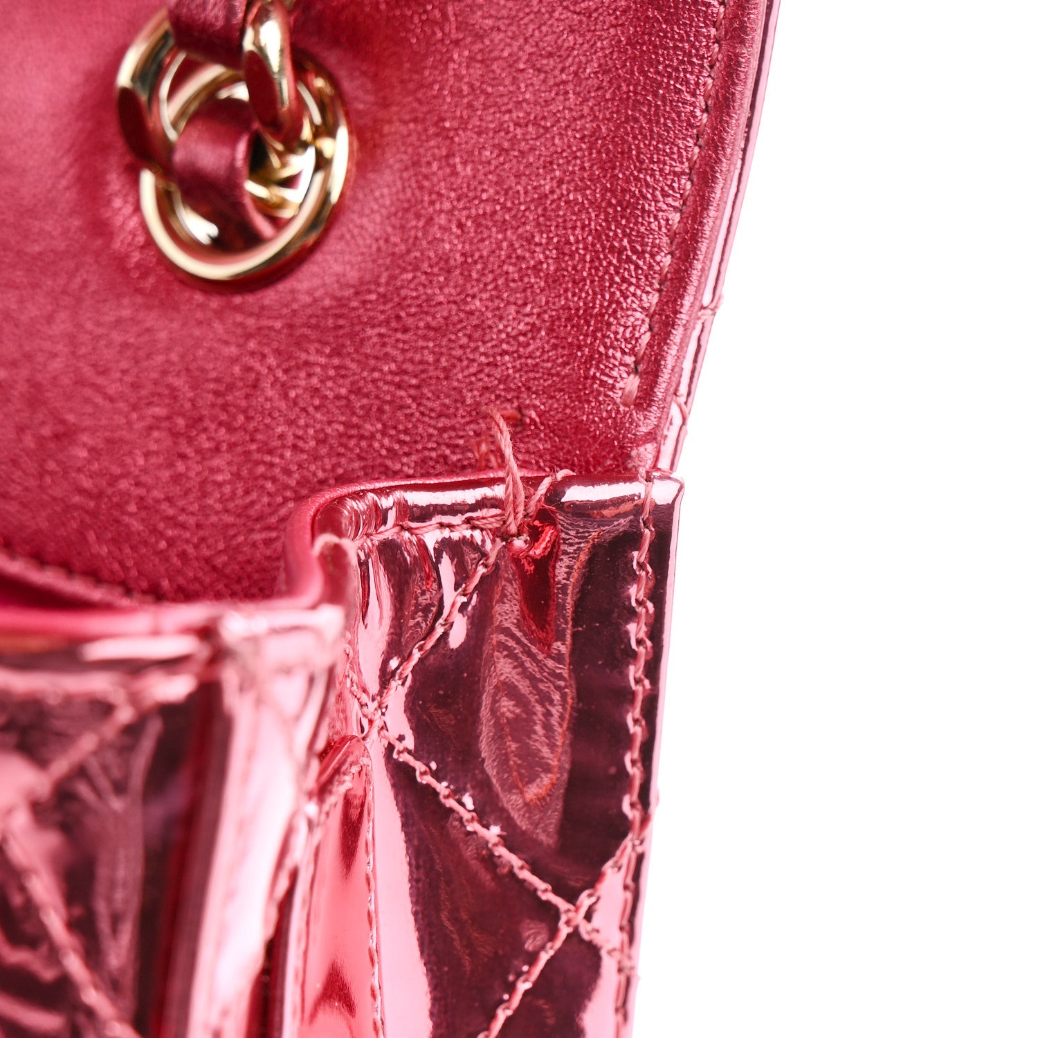 Chanel Mirror Calfskin Metallic Calfskin Quilted Hollywood