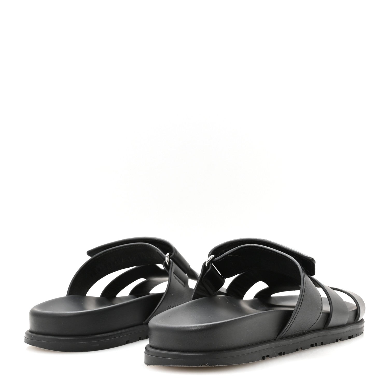 Hermes Calfskin Womens Chypre Sandals 39 Black 5 of 9