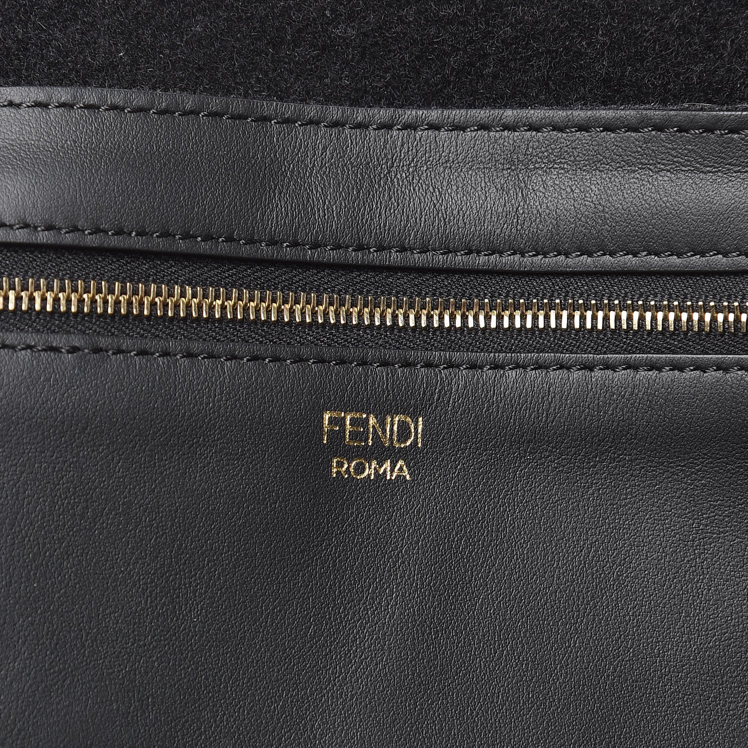 Fendi X FILA Glazed Fabric FF 1974 Mania Shopping Tote Bag Black White 6 of 11