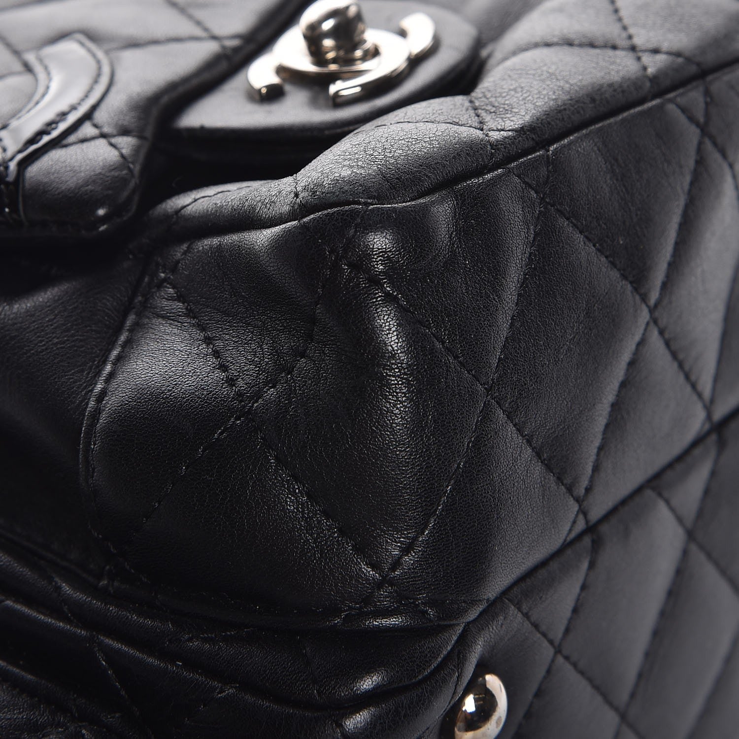Chanel Calfskin Quilted Small Cambon Multipocket Reporter Black 9 of 10
