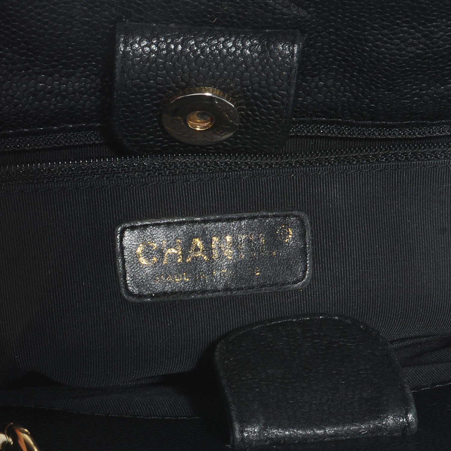 Chanel Caviar Petit Shopping Tote PST Black 9 of 9
