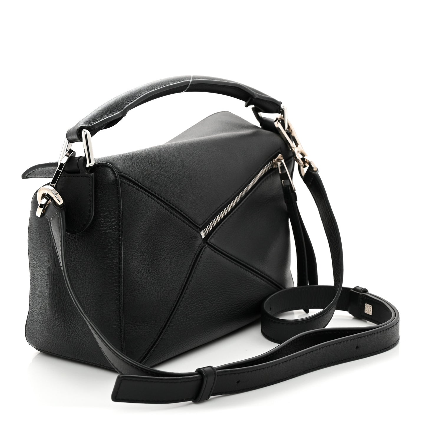 Calfskin Small Puzzle Bag Black