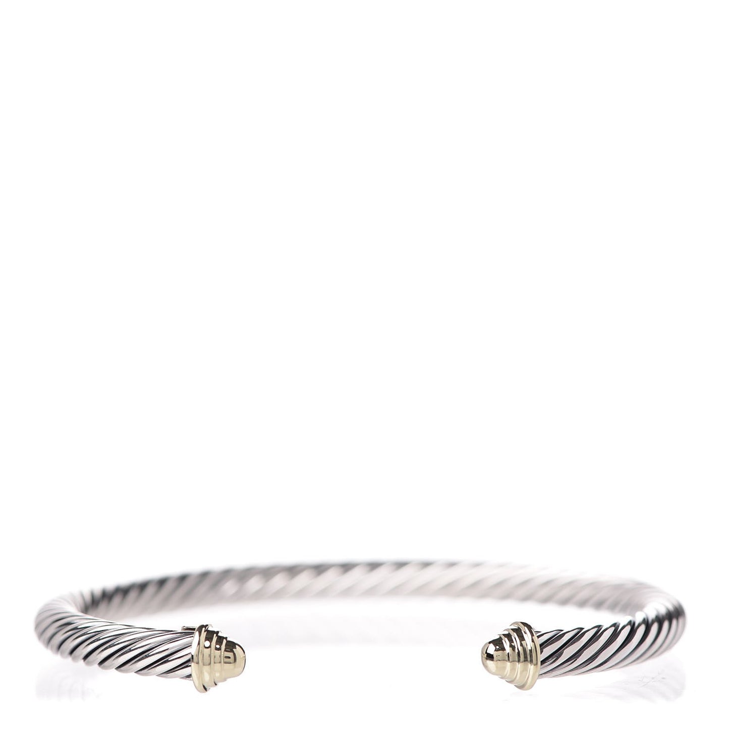 Sterling Silver 14K Yellow Gold 5mm Cable Classics Bracelet
