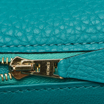 Hermes Taurillon Clemence Kelly Retourne 35 Bleu Paon 28 of 32