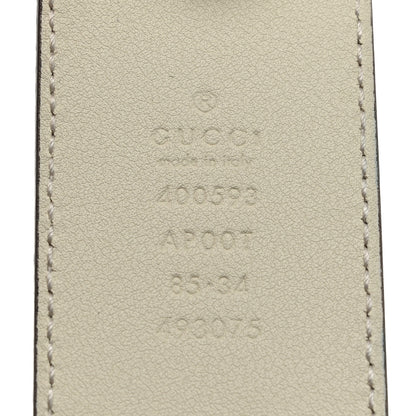 Gucci Calfskin Double G 40mm Belt 85 34 Mystic White 3 of 6