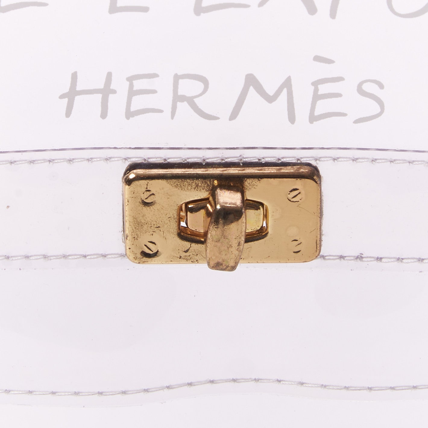 Hermes Vinyl Souvenir De L'Exposition Kelly Transparent 7 of 7