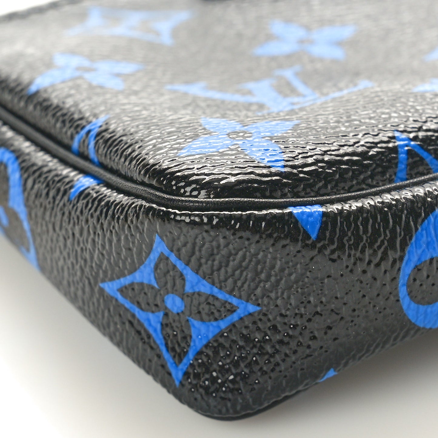 Colored Monogram Mini Pochette Accessories Blue Black