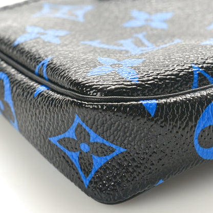 Louis Vuitton Colored Monogram Mini Pochette Accessories Blue Black 8 of 8