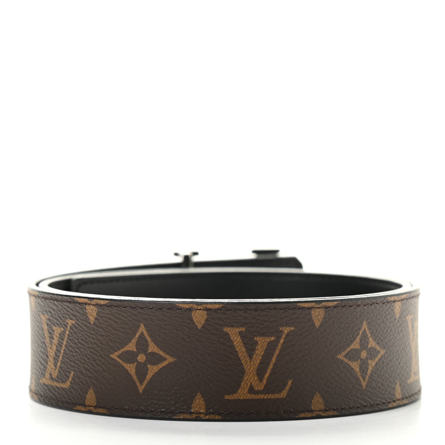 Monogram 40mm LV Initiales Reversible Belt 80 32 Black
