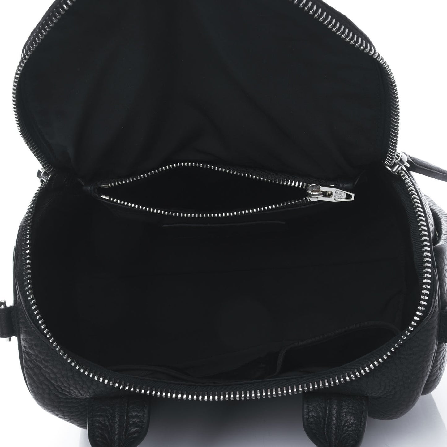 Pebbled Lambskin Rockie Black Silver Hardware