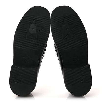 Christian Dior Brushed Calfskin Boy Loafers 37.5 Black White 7 of 13