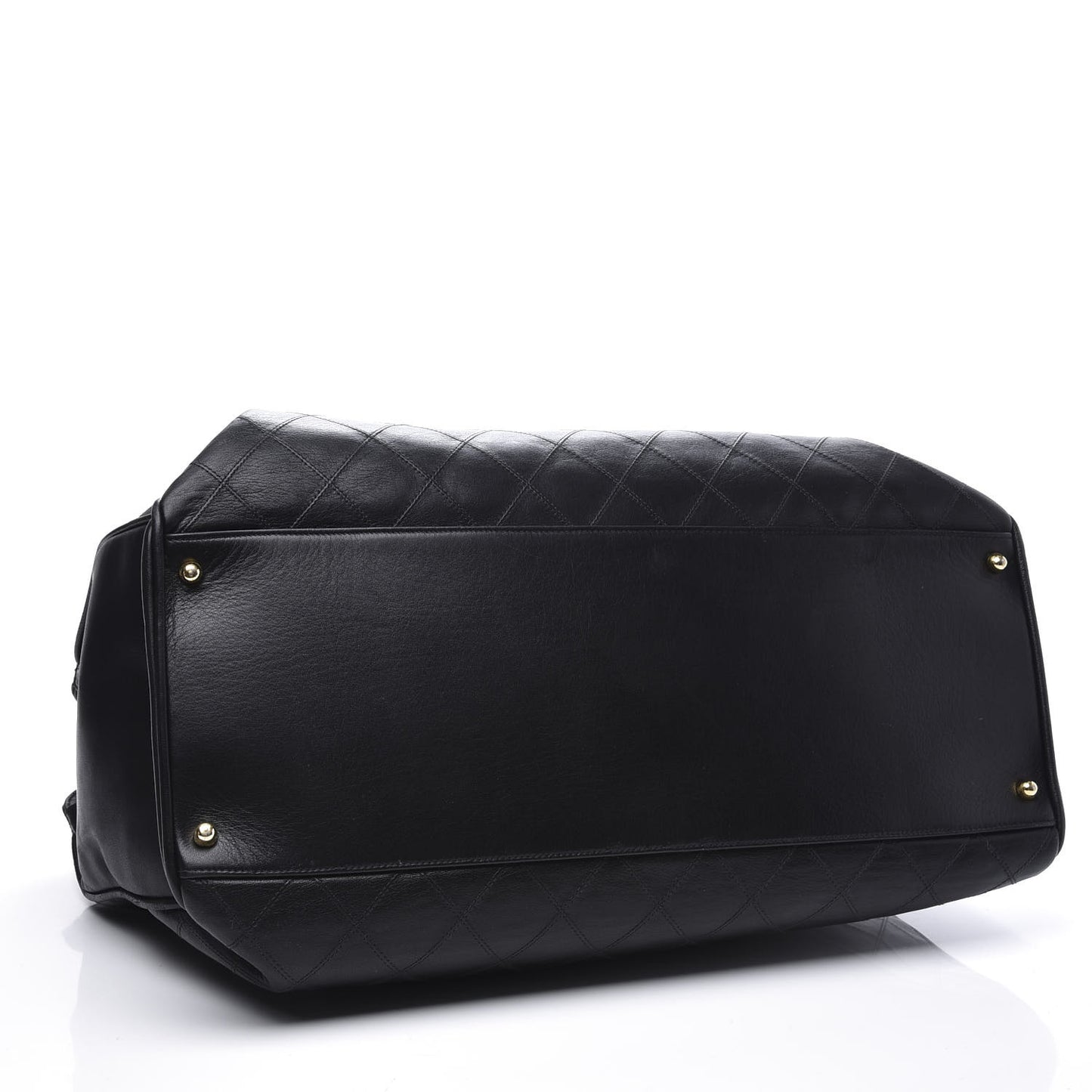 Calfskin Stitched XL Weekender Black