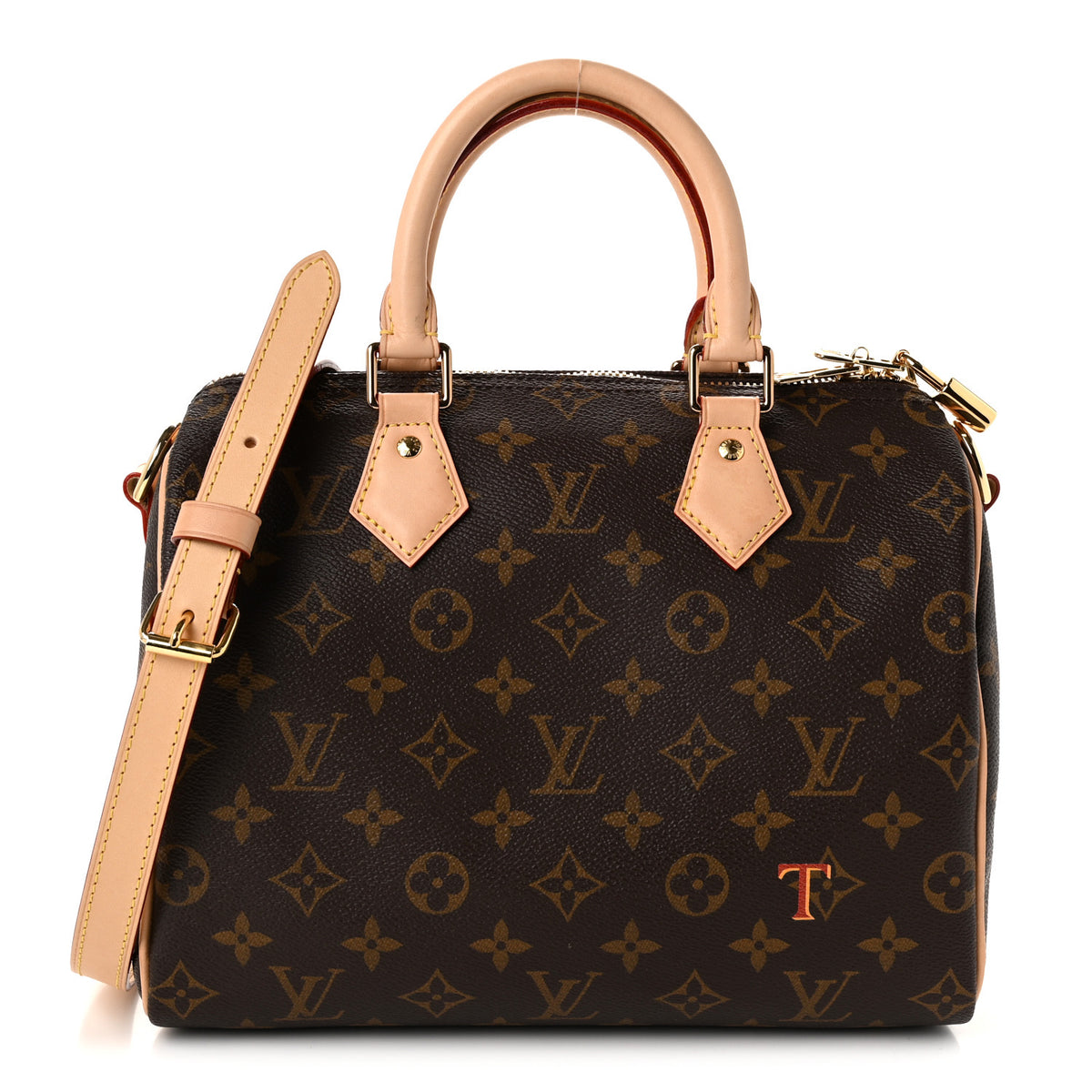 Mon Monogram Speedy Bandouliere 25 Fauve Safran Yellow