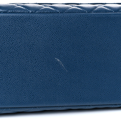 Chanel Caviar Quilted XL Grand Shopping Tote GST Navy Blue 15 of 15