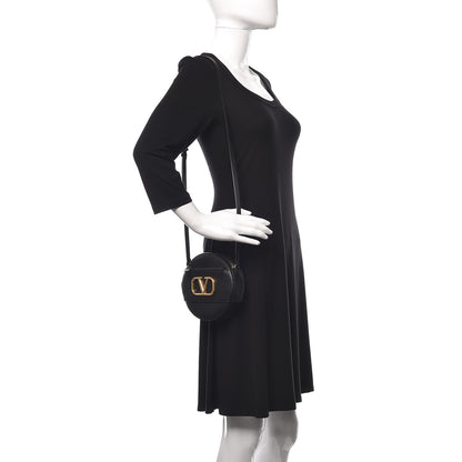Valentino Garavani Calfskin VLogo Round Crossbody Bag Black 2 of 10