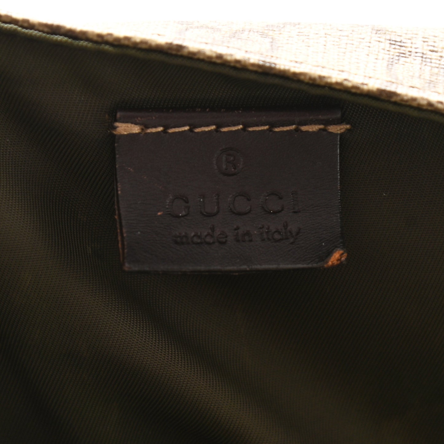 GG Plus Monogram Messenger Diaper Bag Dark Brown