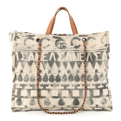 Chanel Canvas Large Iliad Shopping Tote Beige 1 of 14