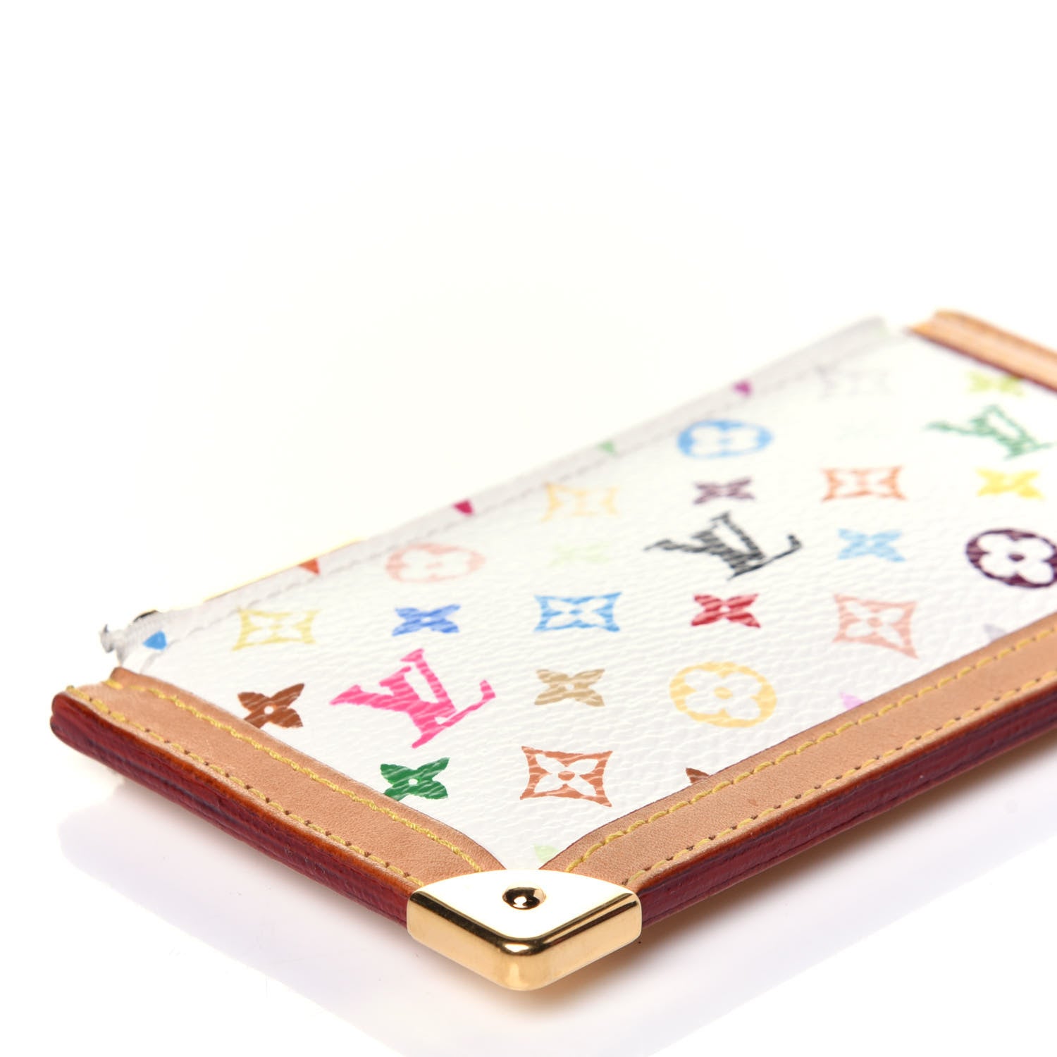 Louis Vuitton Monogram Multicolor Key Pouch White 7 of 8