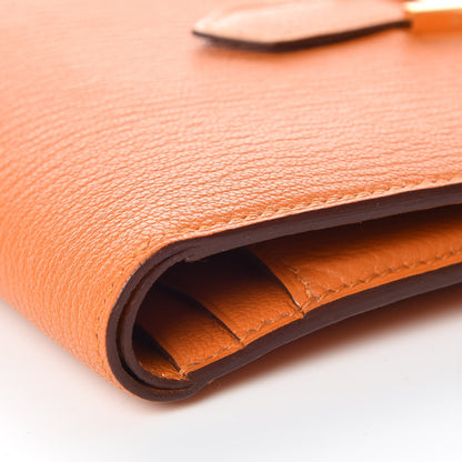 Hermes Chevre Mysore Bearn Compact Wallet Orange 11 of 14