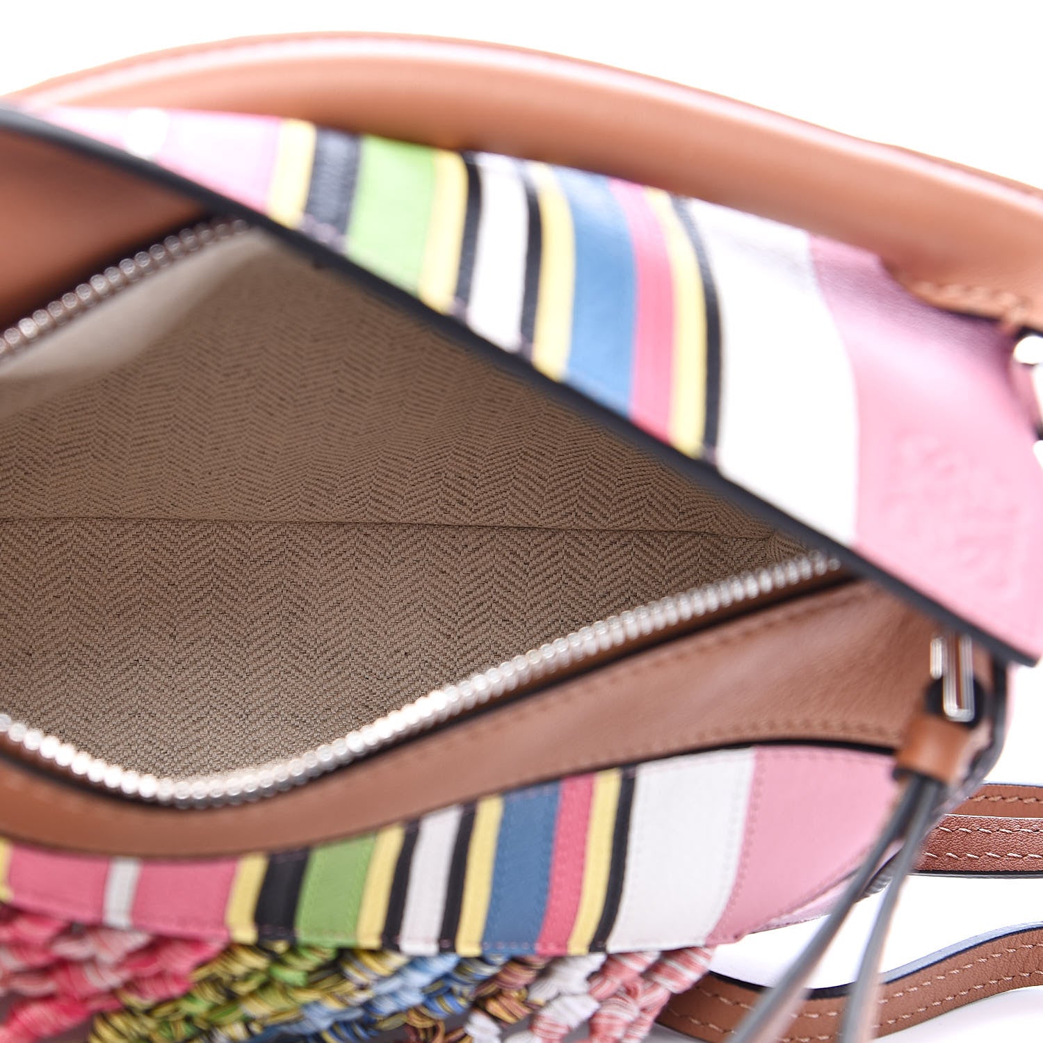 Loewe Calfskin Mini Fringe Puzzle Bag Pink Multicolor 5 of 9