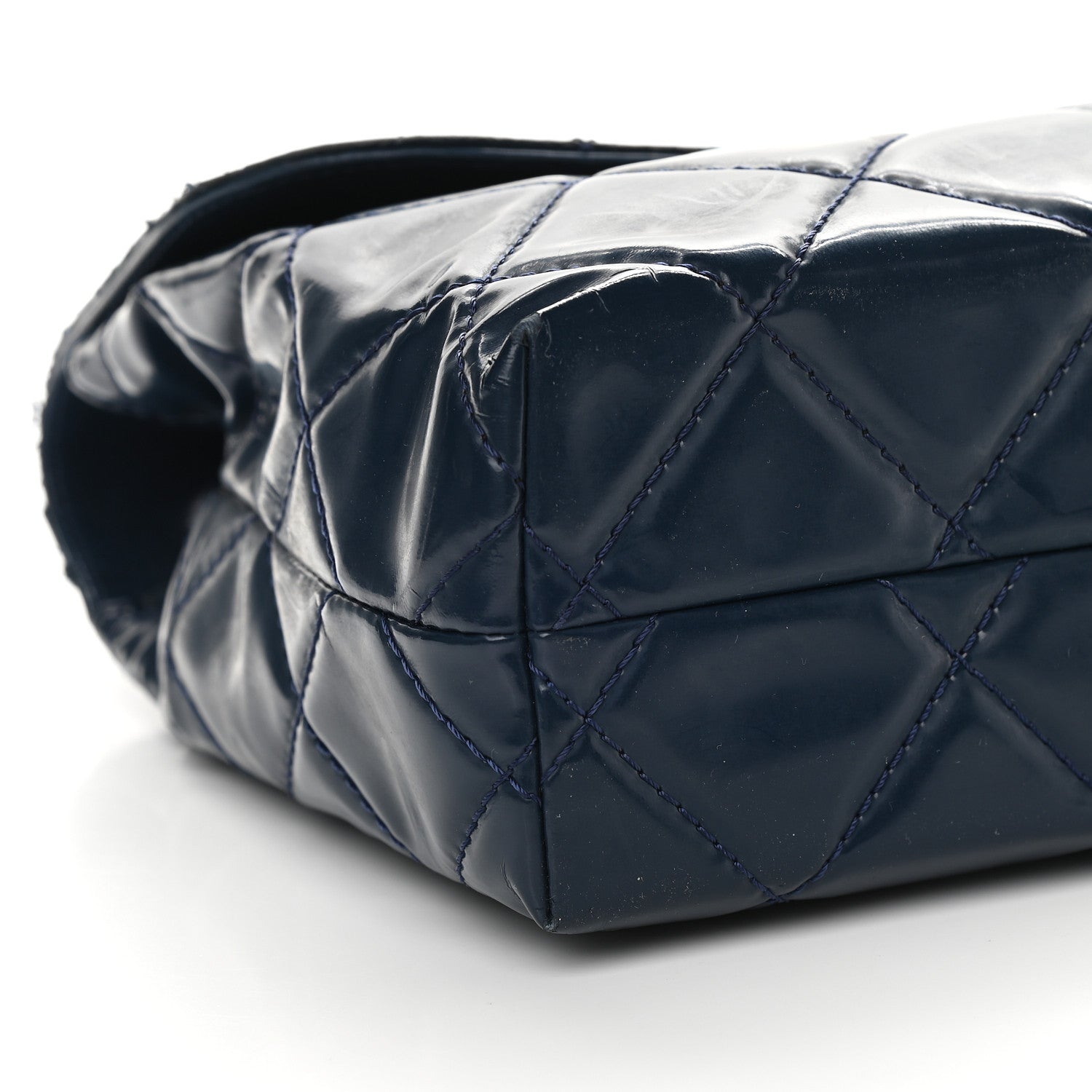 Chanel Vinyl Quilted In the Business Flap Bag Navy Blue 8 of 15