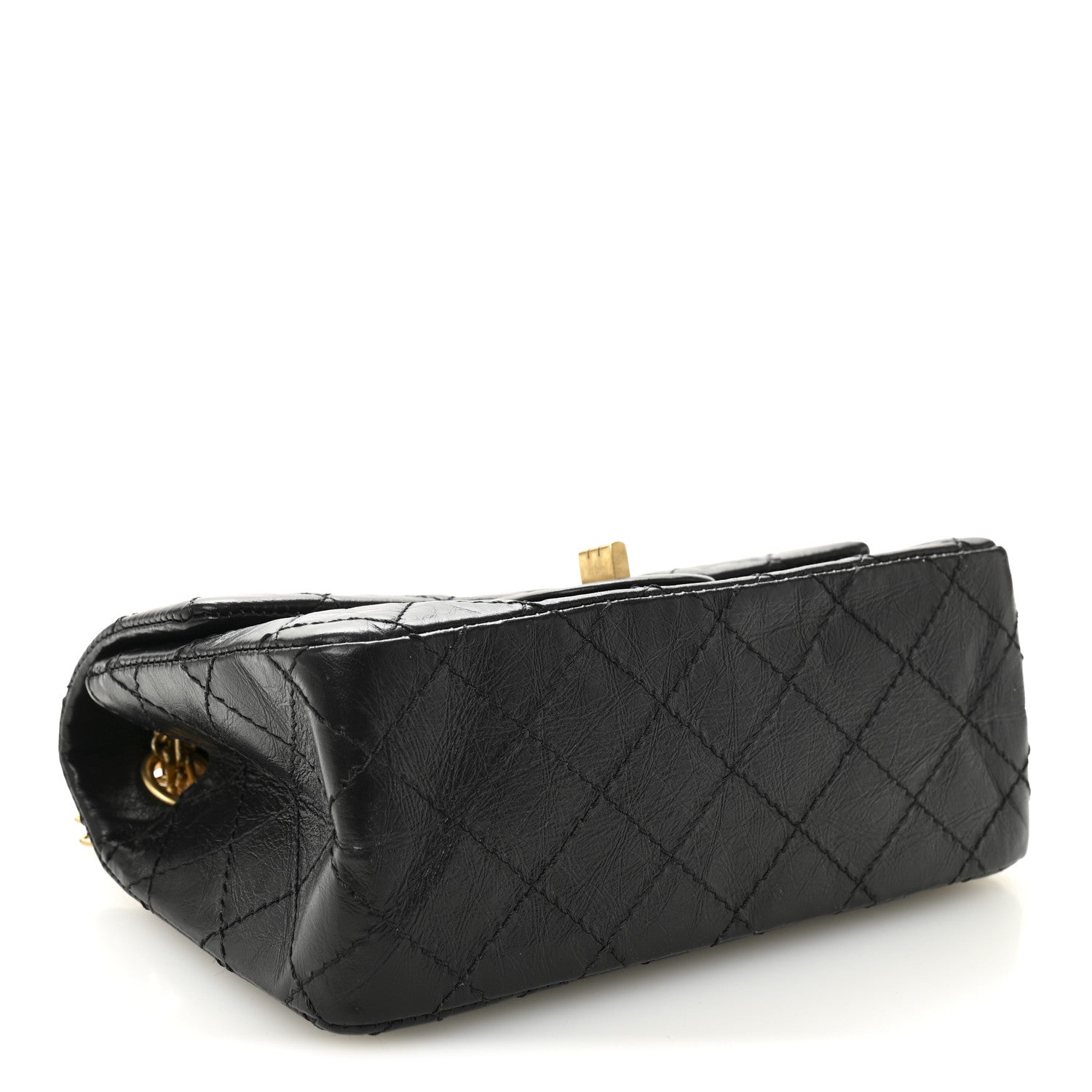 Chanel Aged Calfskin Quilted 2.55 Reissue Mini Flap Black 4 of 10