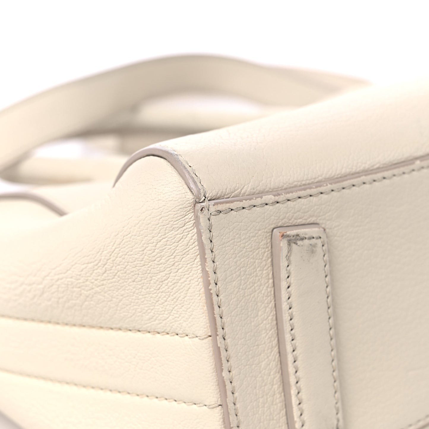 Sugar Goatskin Mini Antigona Beige Buff