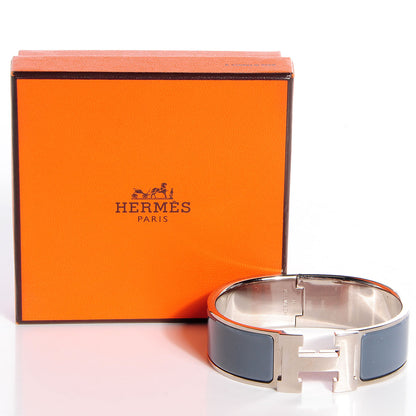 Hermes Enamel Clic Clac H Bracelet Wide GM Ardoise 5 of 5