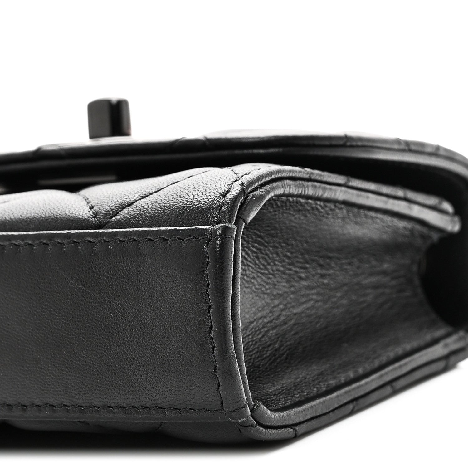 Chanel Lambskin Quilted Mini Trendy CC Clutch With Chain So Black 10 of 11