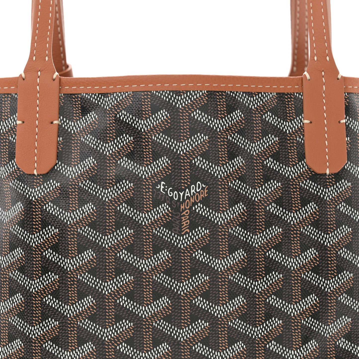 Goyardine Reversible Mini Anjou Black Gold