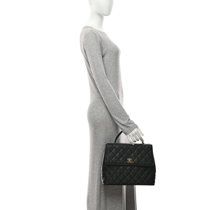 Chanel Caviar Quilted Jumbo Kelly Flap Black 2 of 10