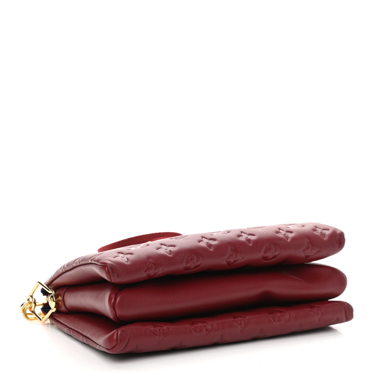 Lambskin Embossed Monogram Coussin PM Wine