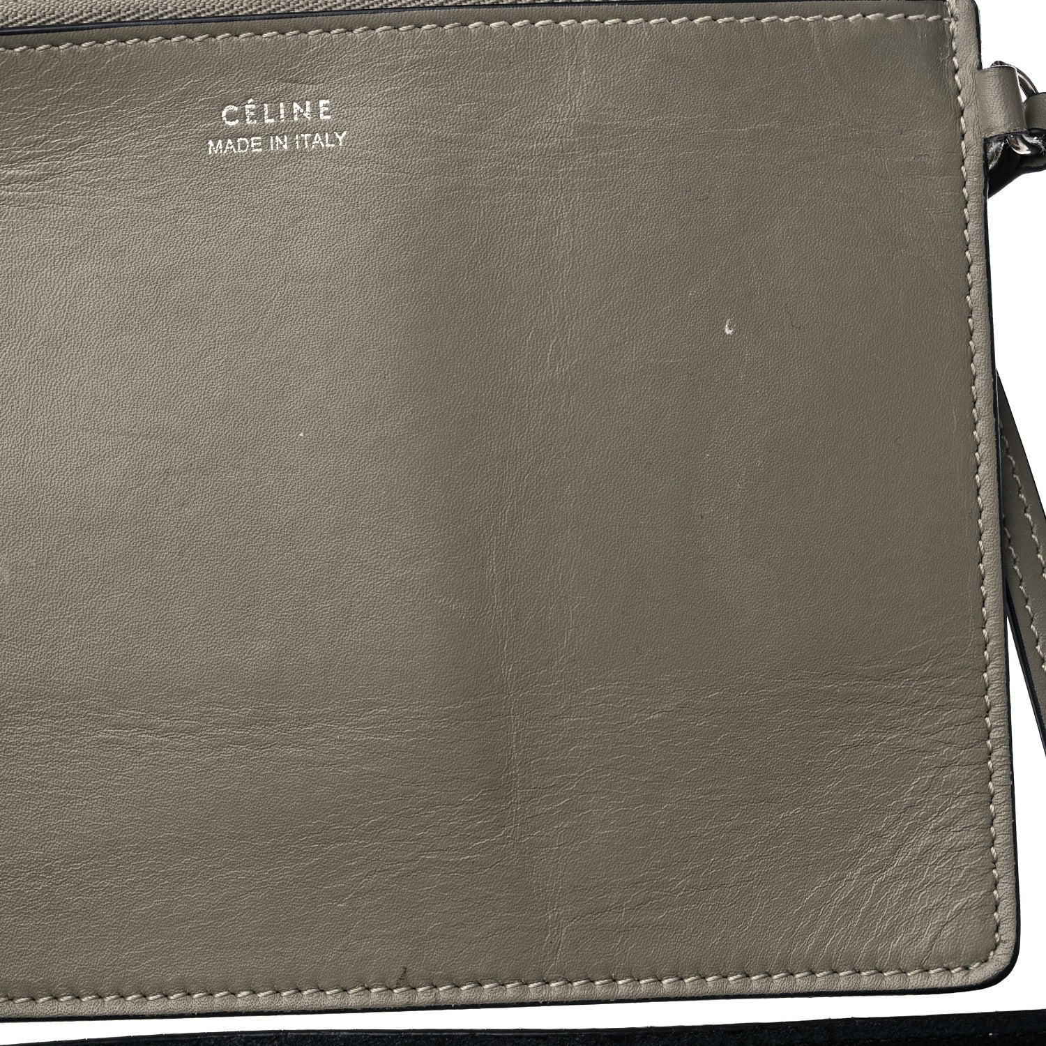 Celine Shiny Smooth Calfskin Small Twisted Cabas Light Khaki Cream 16 of 18