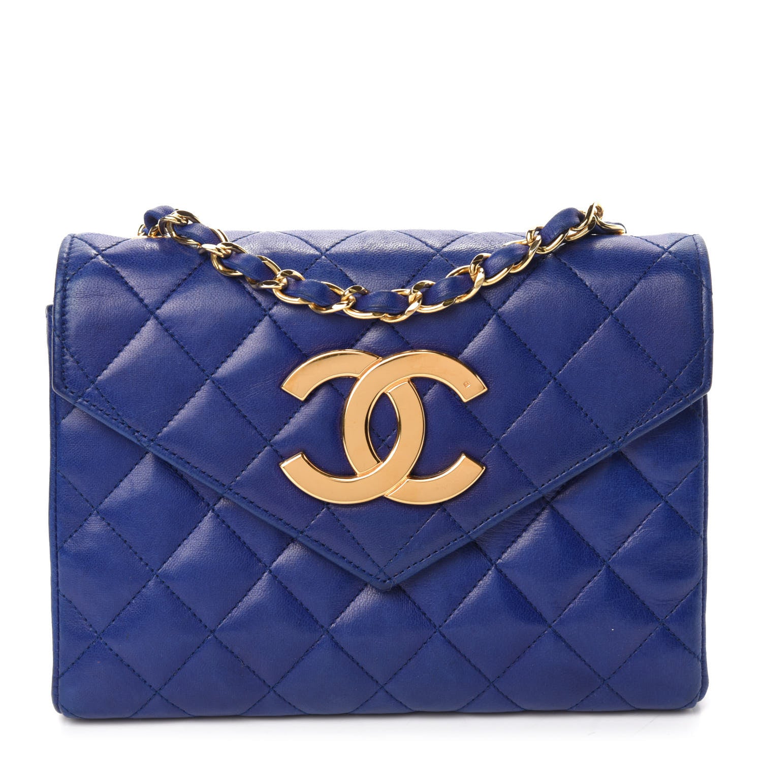 Chanel Lambskin Quilted Small Single Flap Blue 1 of 12