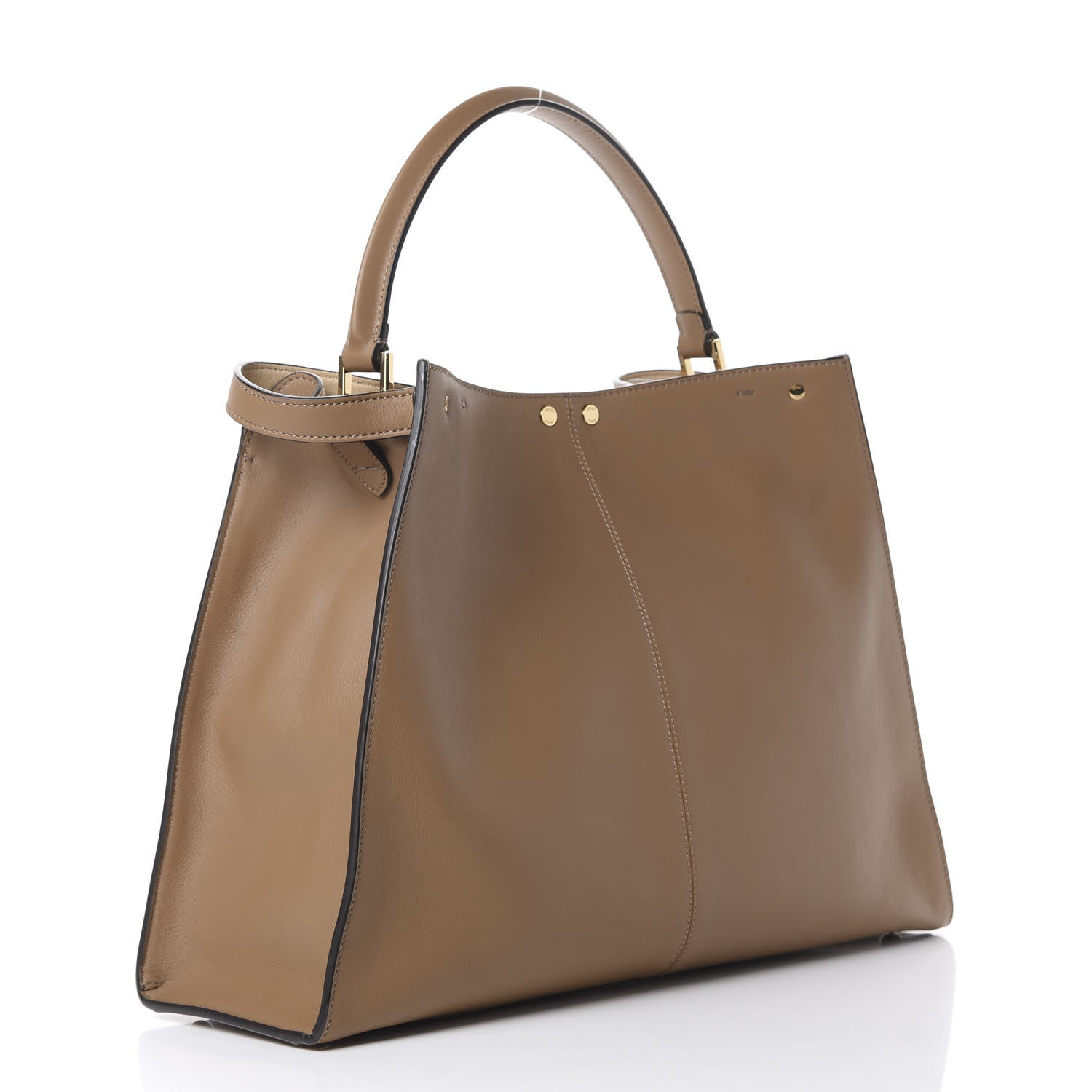 Fendi Vitello Seta Century Large Peekaboo X-Lite Miel Scuro Camelia 2 of 12