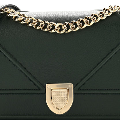 Christian Dior Grained Calfskin Medium Diorama Flap Bag Green 8 of 11