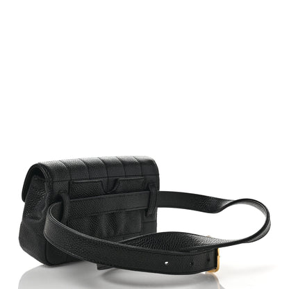 Chanel Caviar Chocolate Bar Quilted Flap Waist Belt Bag 90 36 Black 2 of 8