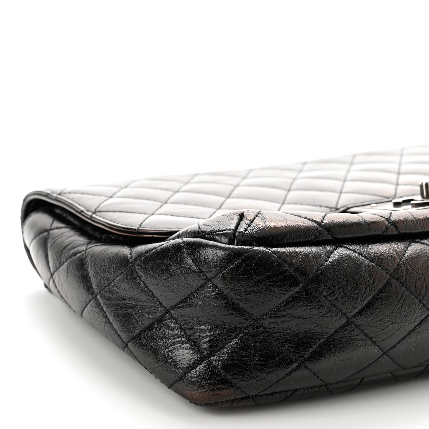 Chanel Shiny Goatskin Quilted Flap Black 9 of 10