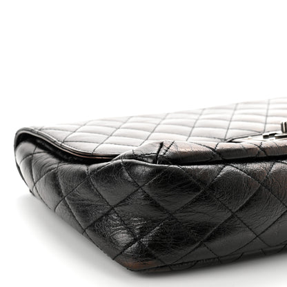 Chanel Shiny Goatskin Quilted Flap Black 9 of 10