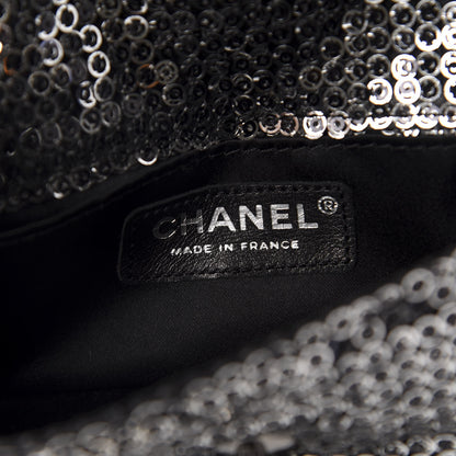Chanel Sequin Micro Flap Dark Silver 8 of 12