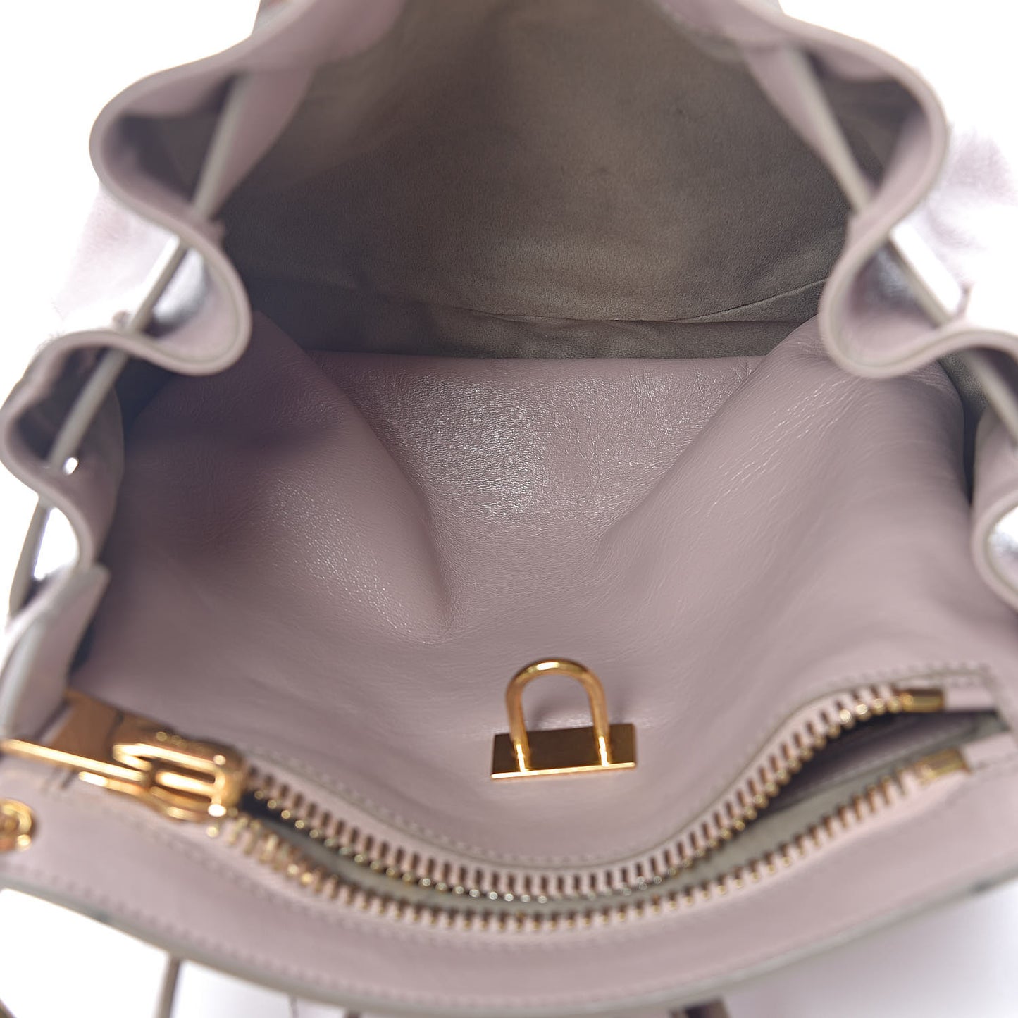 Calfskin Small Lock Front Crossbody Blush Nude