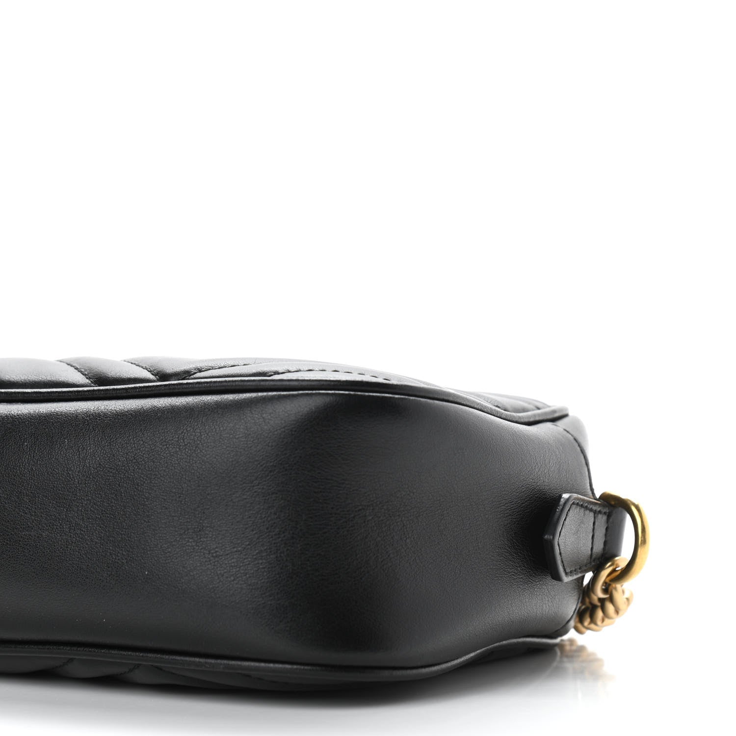 Gucci Calfskin Matelasse Small GG Marmont Chain Shoulder Bag Black 11 of 11