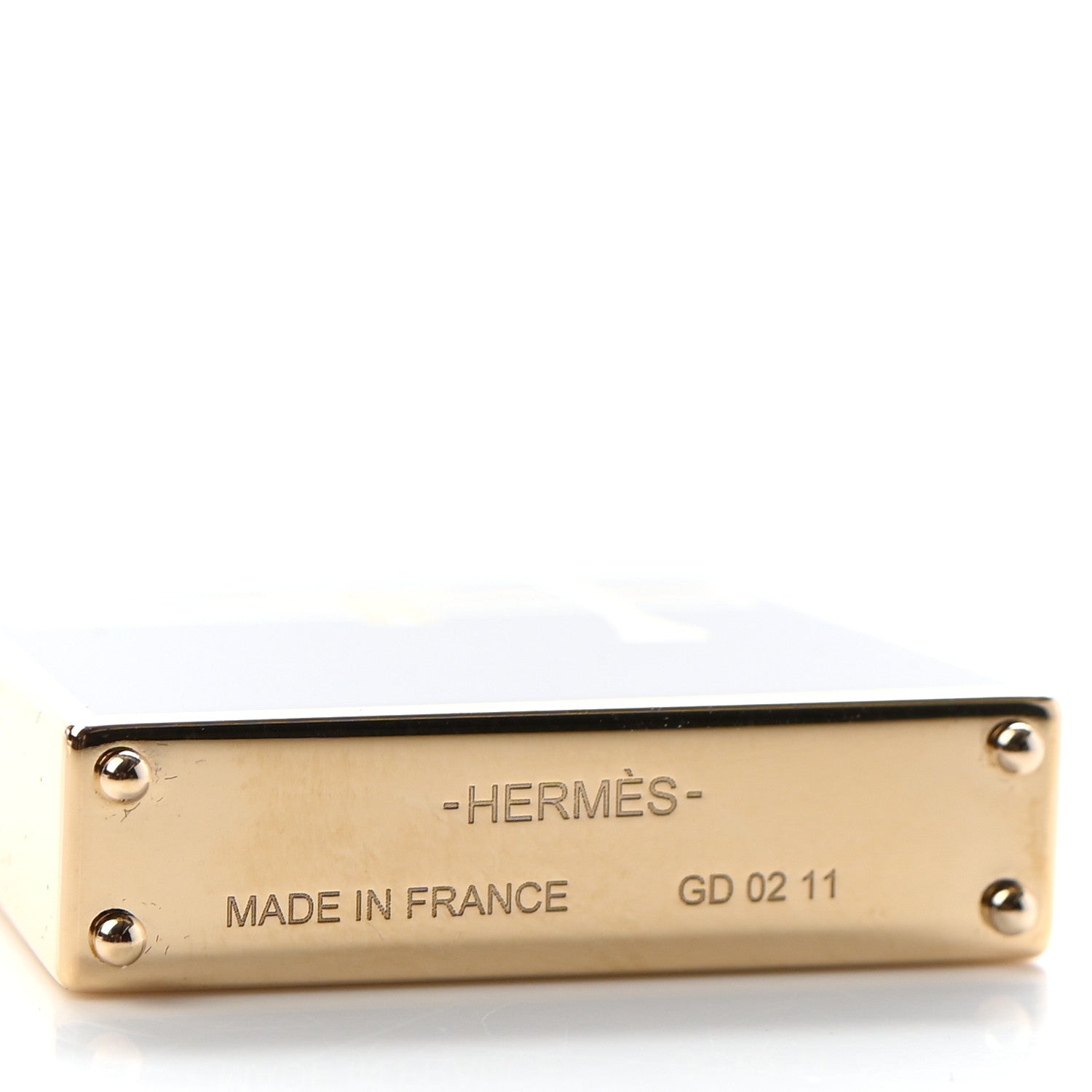 Hermes Lacquered Permabrass Kelly Curiosite Charm Black 3 of 4