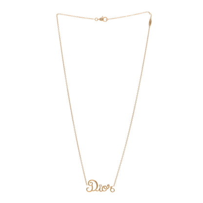 Christian Dior 18K Yellow Gold Diamond Dioramour Pendant Necklace 3 of 6