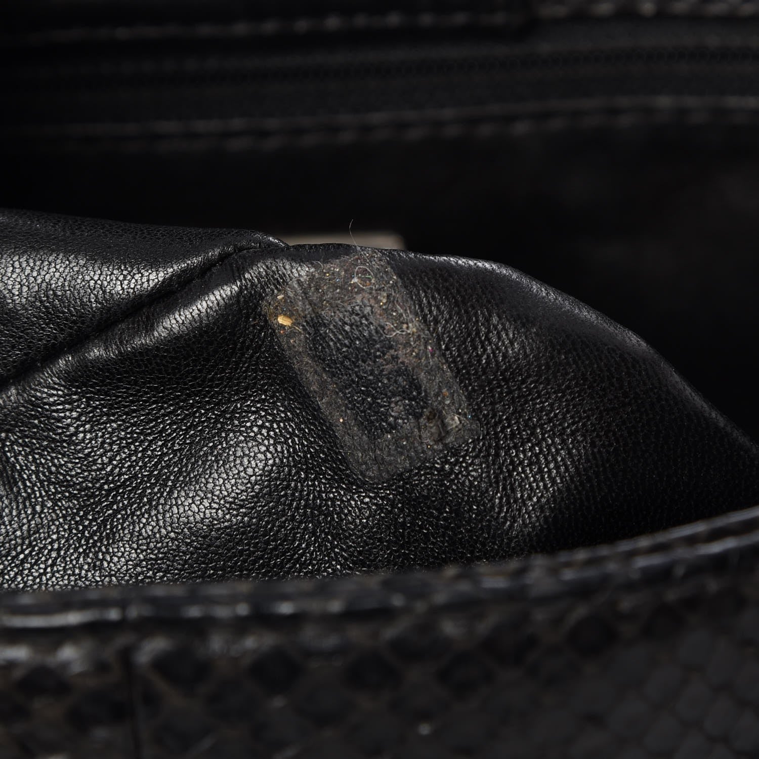 Chanel Python Executive Cerf Shopper Tote Black 7 of 8